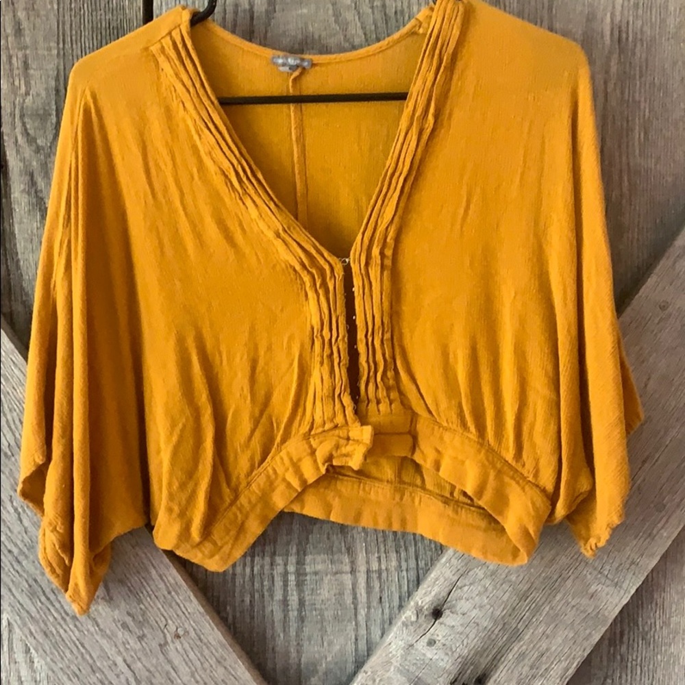 Yellow crop top
